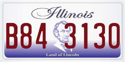 IL license plate B843130