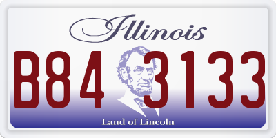 IL license plate B843133