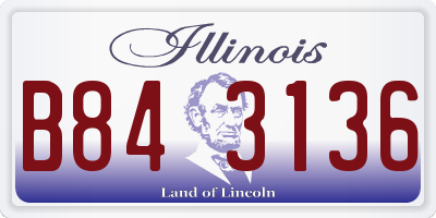 IL license plate B843136