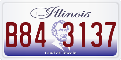 IL license plate B843137