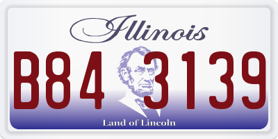 IL license plate B843139