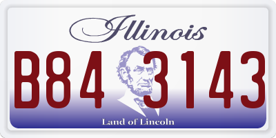 IL license plate B843143