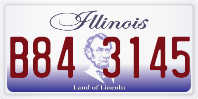 IL license plate B843145