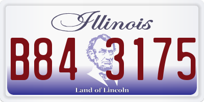 IL license plate B843175