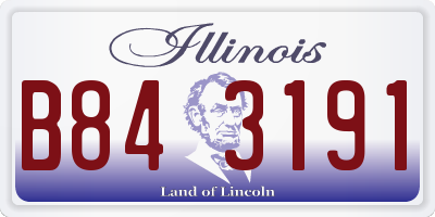 IL license plate B843191