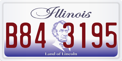 IL license plate B843195