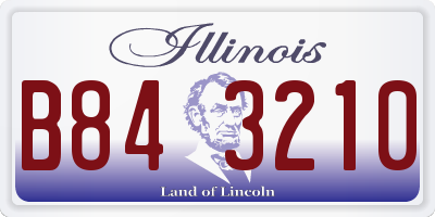 IL license plate B843210