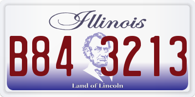 IL license plate B843213