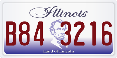 IL license plate B843216