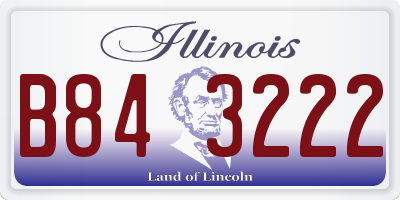 IL license plate B843222