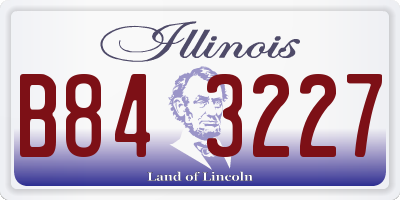 IL license plate B843227