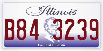 IL license plate B843239