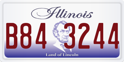 IL license plate B843244