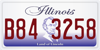 IL license plate B843258
