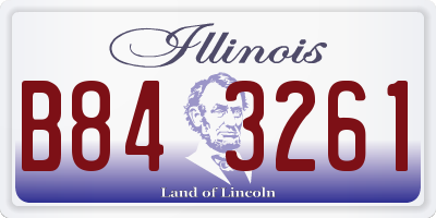 IL license plate B843261
