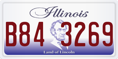 IL license plate B843269