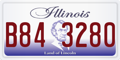IL license plate B843280