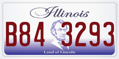 IL license plate B843293