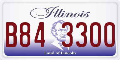 IL license plate B843300