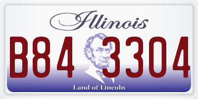 IL license plate B843304