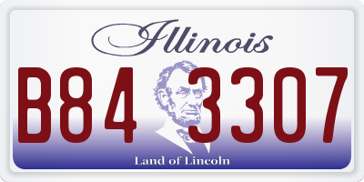 IL license plate B843307