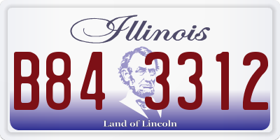 IL license plate B843312