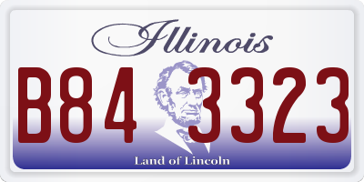 IL license plate B843323