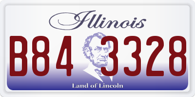 IL license plate B843328
