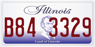 IL license plate B843329