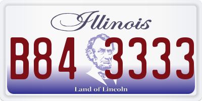 IL license plate B843333
