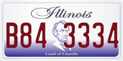 IL license plate B843334