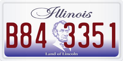 IL license plate B843351