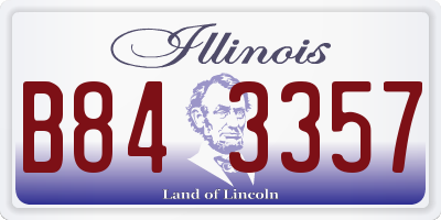 IL license plate B843357
