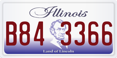 IL license plate B843366