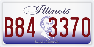 IL license plate B843370
