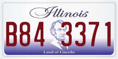 IL license plate B843371