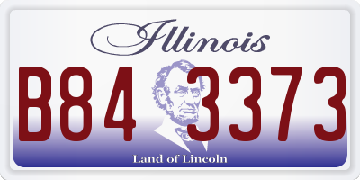 IL license plate B843373