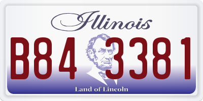IL license plate B843381