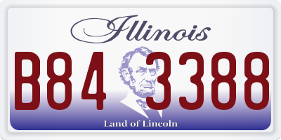 IL license plate B843388