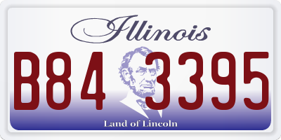 IL license plate B843395