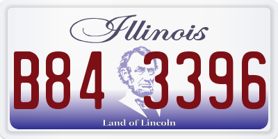 IL license plate B843396