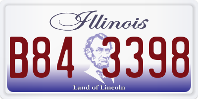 IL license plate B843398