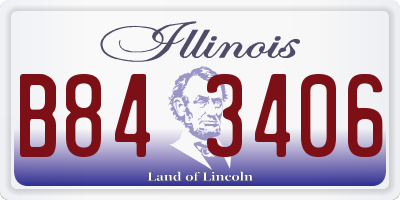 IL license plate B843406