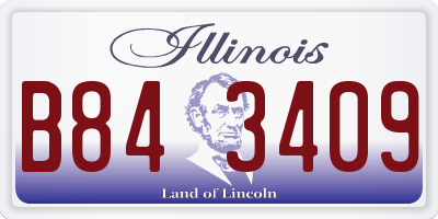 IL license plate B843409