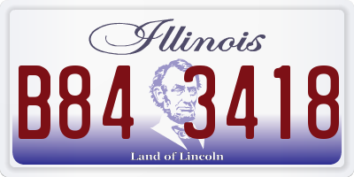 IL license plate B843418