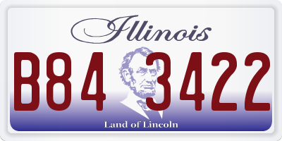 IL license plate B843422