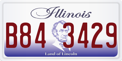 IL license plate B843429