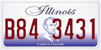 IL license plate B843431