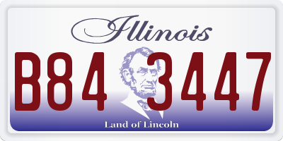 IL license plate B843447