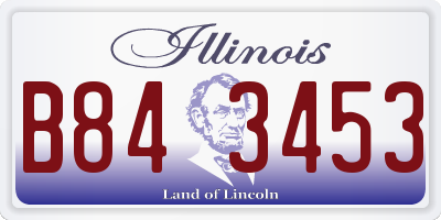 IL license plate B843453
